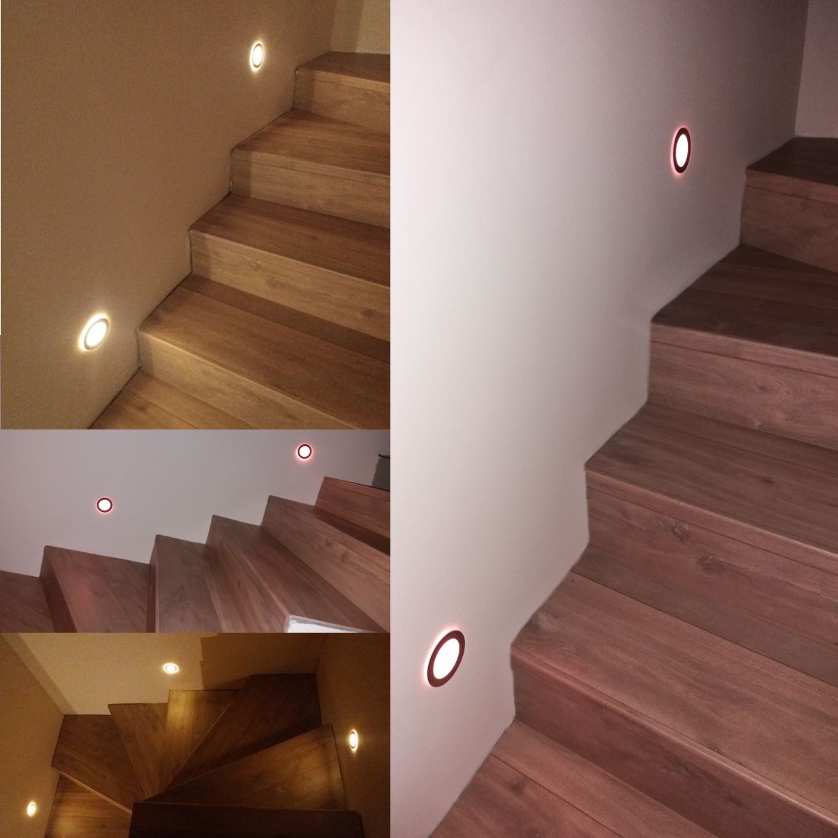 Skinder Electric ROND LED Trapverlichting - Wandverlichting - 230V (Geen Trafo) - 50mm Diepte - Inbouwspot - Keuze uit 3 Lichtkleuren