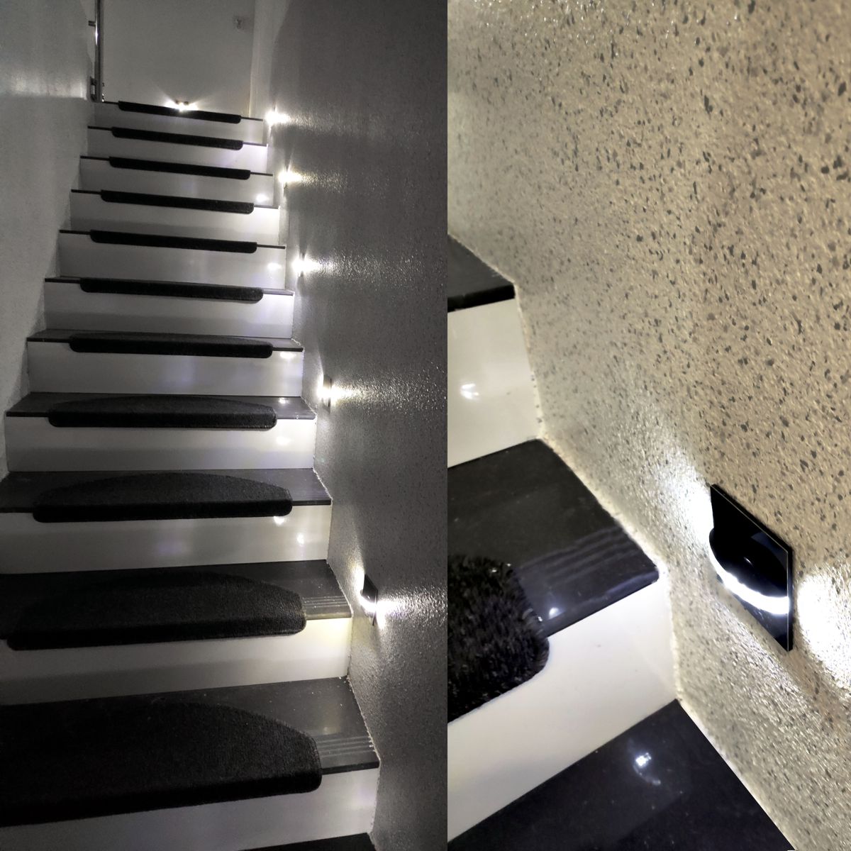 Skinder Electric Q8 LED Trapverlichting - Wandverlichting - 230V (Geen Trafo) - 50mm Diepte - Inbouwspot - Keuze uit 3 Lichtkleuren