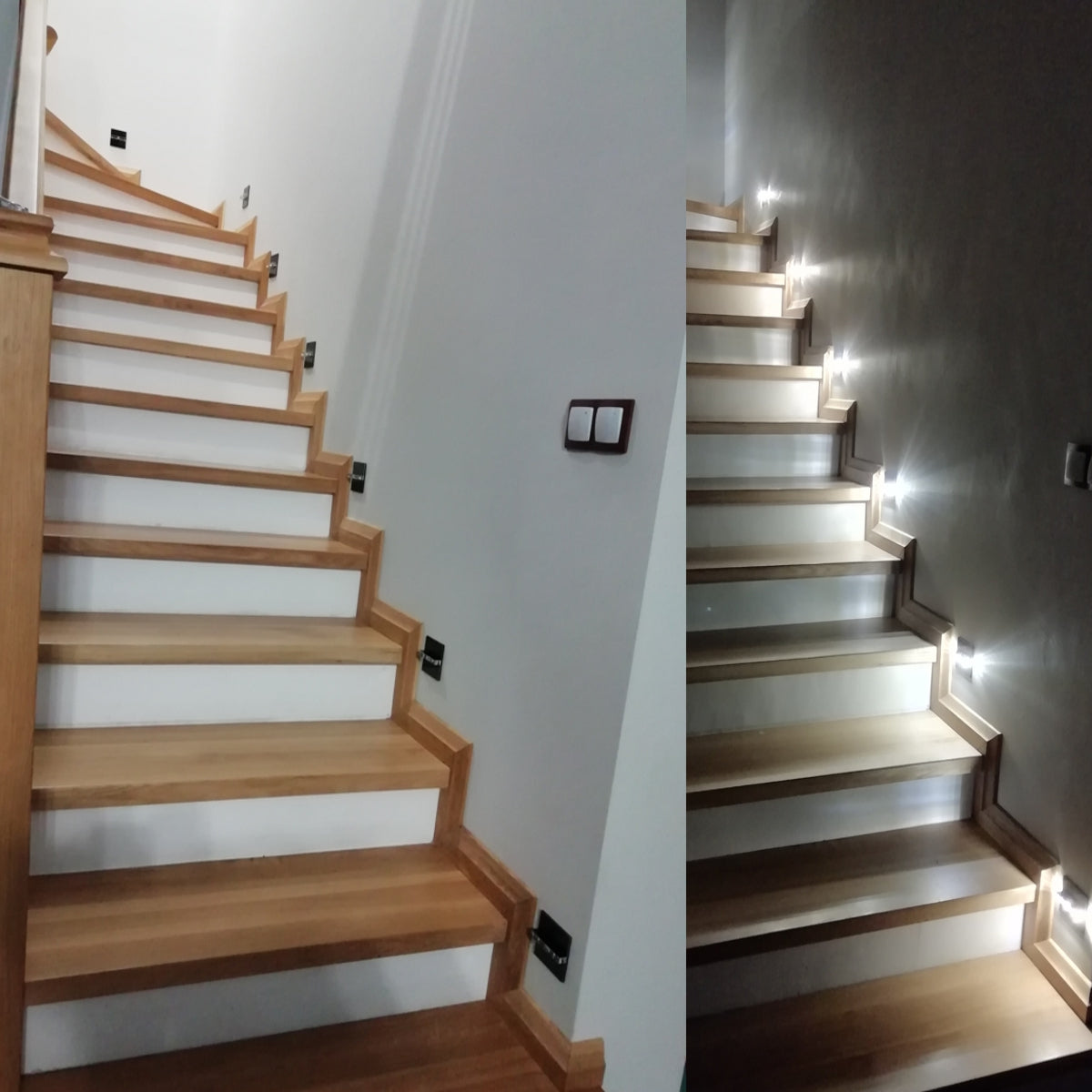 Skinder Electric Q8 LED Trapverlichting - Wandverlichting - 230V (Geen Trafo) - 50mm Diepte - Inbouwspot - Keuze uit 3 Lichtkleuren