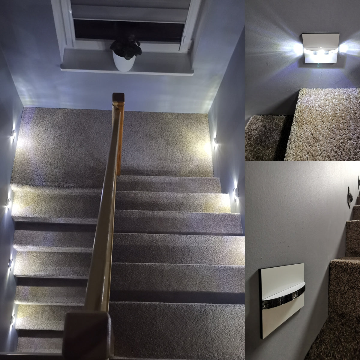 Skinder Electric Q8 LED Trapverlichting - Wandverlichting - 230V (Geen Trafo) - 50mm Diepte - Inbouwspot - Keuze uit 3 Lichtkleuren