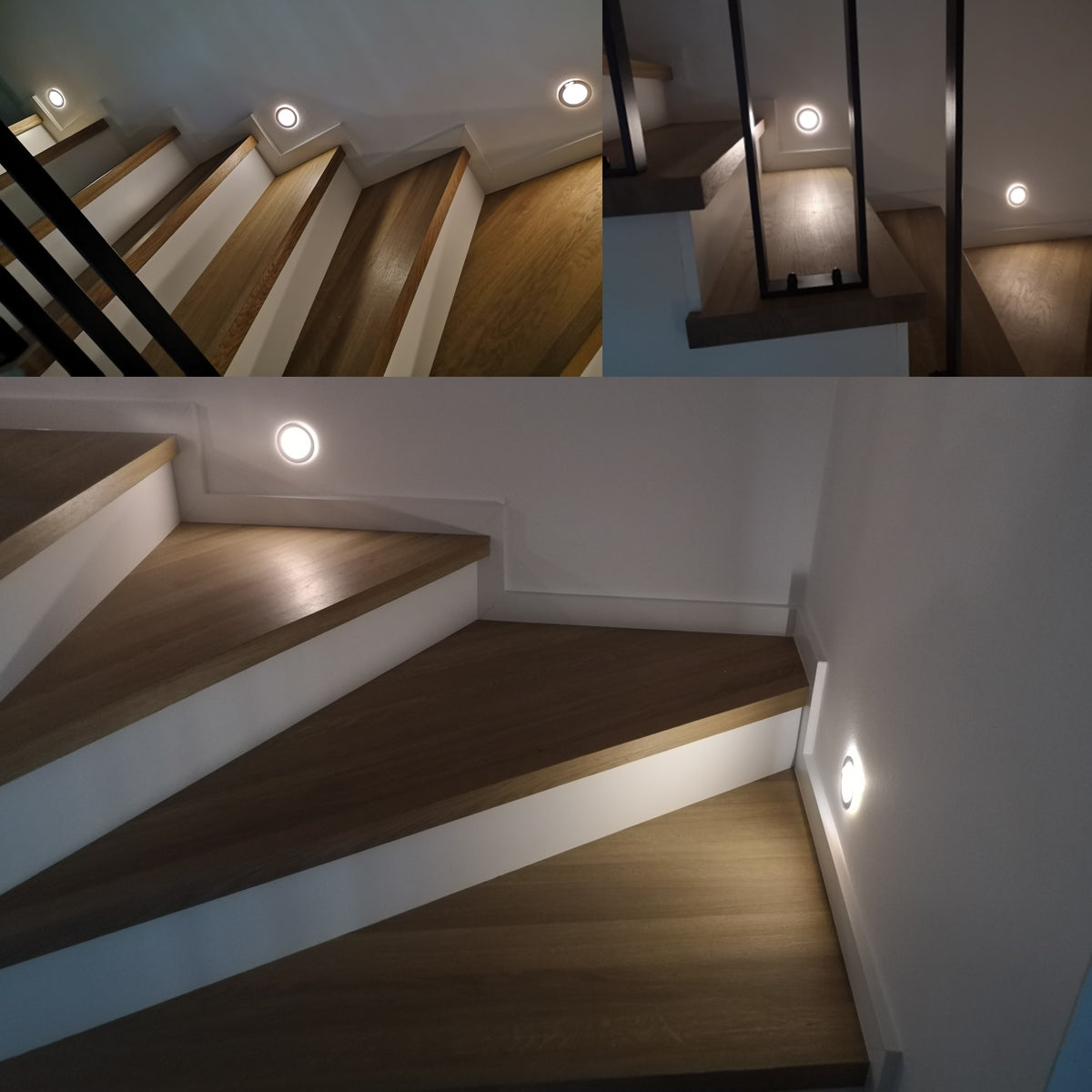 Skinder Electric ROND LED Trapverlichting - Wandverlichting - 230V (Geen Trafo) - 50mm Diepte - Inbouwspot - Keuze uit 3 Lichtkleuren