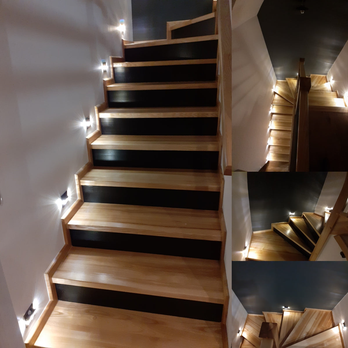 Skinder Electric Q8 LED Trapverlichting - Wandverlichting - 230V (Geen Trafo) - 50mm Diepte - Inbouwspot - Keuze uit 3 Lichtkleuren
