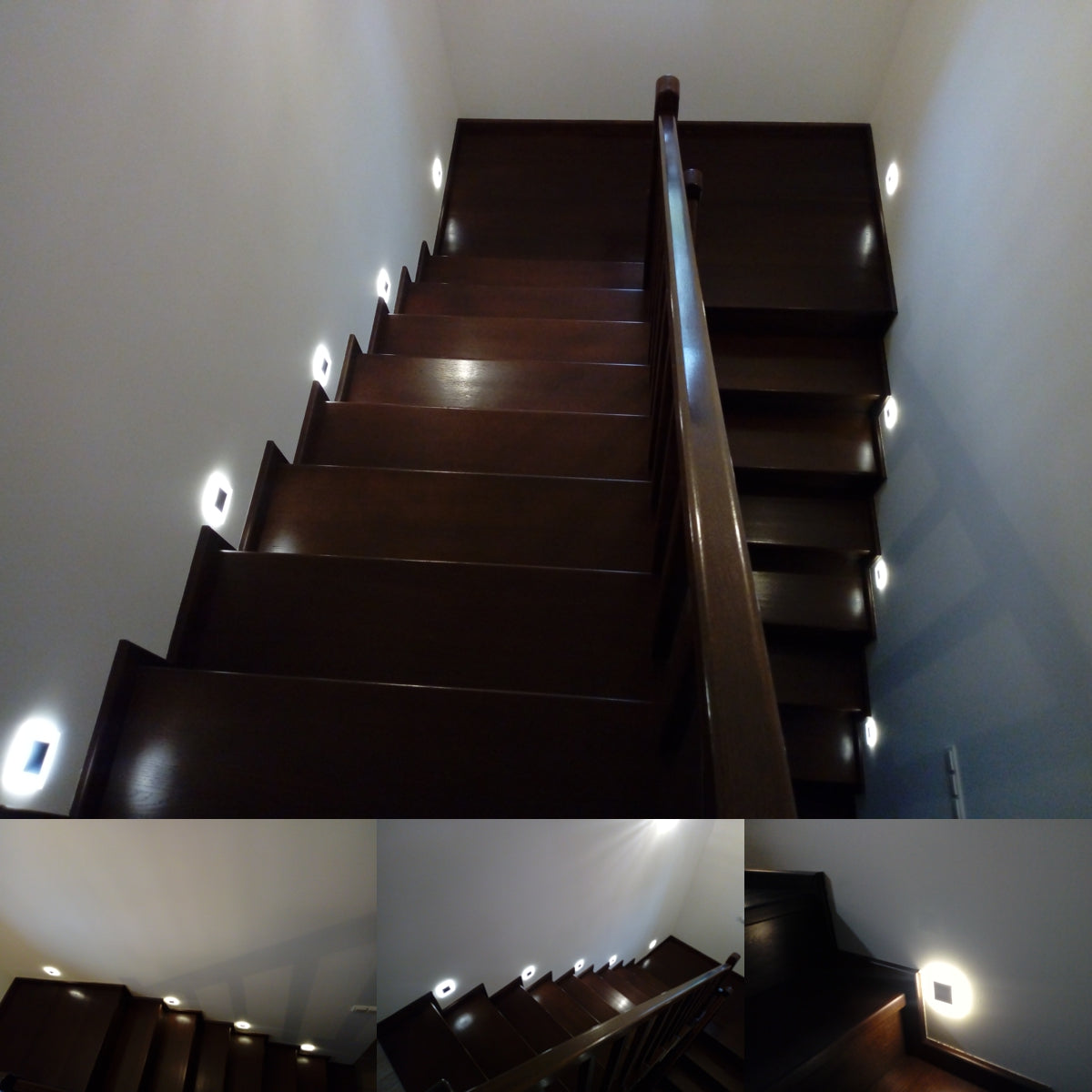 Skinder Electric Q2 LED Trapverlichting - Wandverlichting - 230V (Geen Trafo) - 50mm Diepte - Inbouwspot - Keuze uit 3 Lichtkleuren