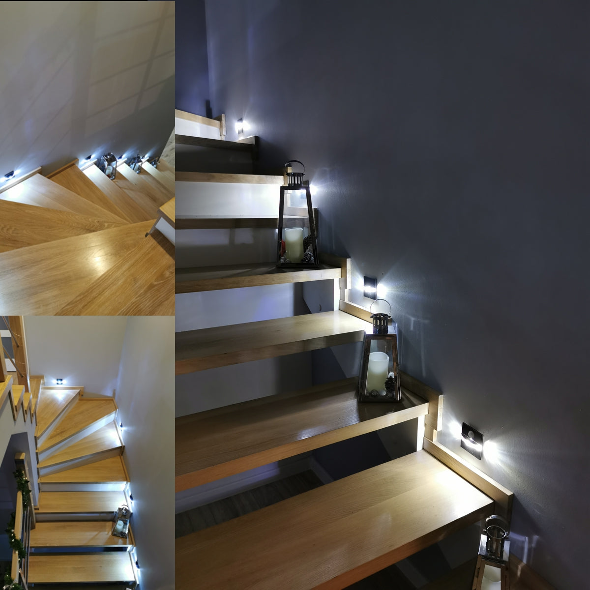 Skinder Electric Q8 LED Trapverlichting - Wandverlichting - 230V (Geen Trafo) - 50mm Diepte - Inbouwspot - Keuze uit 3 Lichtkleuren