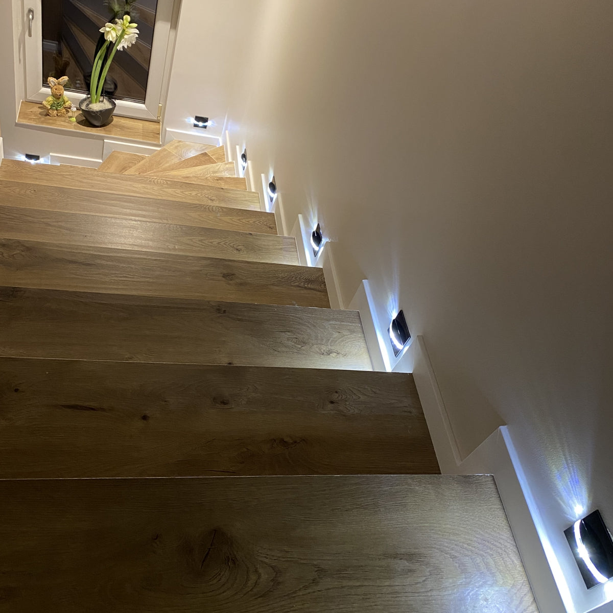 Skinder Electric Q8 LED Trapverlichting - Wandverlichting - 230V (Geen Trafo) - 50mm Diepte - Inbouwspot - Keuze uit 3 Lichtkleuren